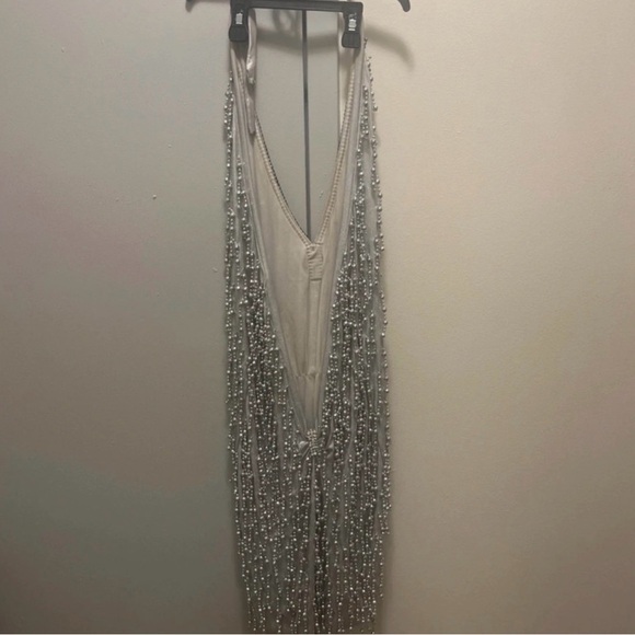 Custom Dress Silver Beaded disco ball prom Dress - Picture 7 of 9